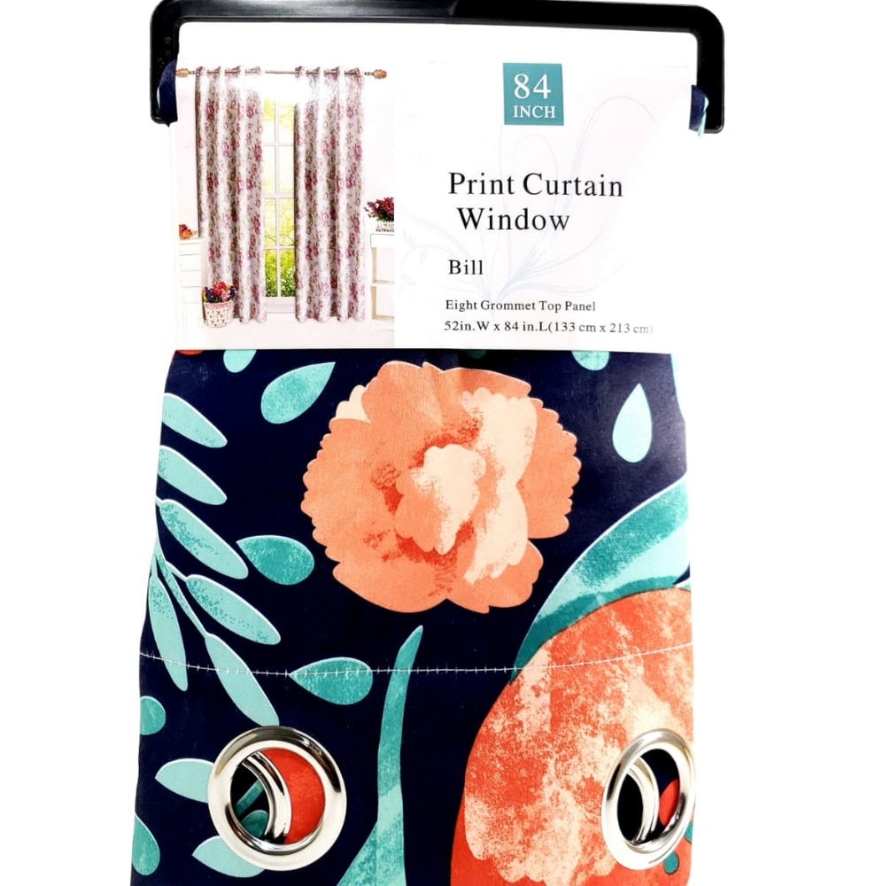 Floral Print Curtains_2 Panels